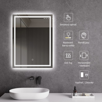 CERANO Koupelnové LED zrcadlo Interno 60x80 cm CER-429361
