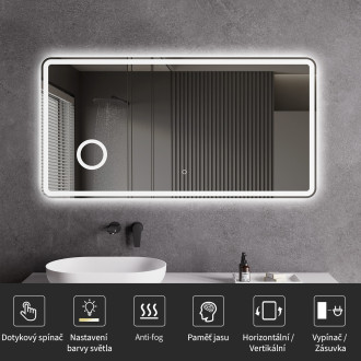CERANO Koupelnové LED zrcadlo Lucido 100x70 cm CER-429346