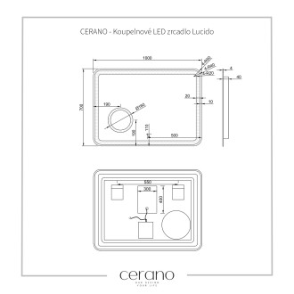 CERANO Koupelnové LED zrcadlo Lucido 100x70 cm CER-429346
