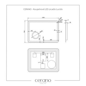 CERANO Koupelnové LED zrcadlo Lucido 120x70 cm CER-429349