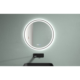 CERANO Koupelnové LED zrcadlo Rivo, kovový rám černá matná 60 cm CER-NT8232A60