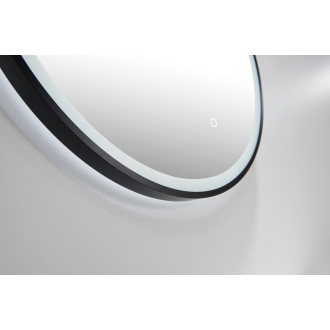 CERANO Koupelnové LED zrcadlo Rotondo, kovový rám černá matná ? 60 cm CER-NT2805Y-60