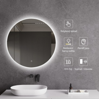 CERANO Koupelnové LED zrcadlo Specchio ? 60 cm CER-429241
