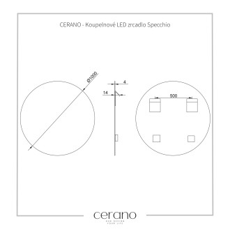 CERANO Koupelnové zrcadlo Specchio ? 100 cm CER-429238