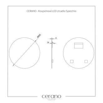 CERANO Koupelnové zrcadlo Specchio ? 60 cm CER-429190