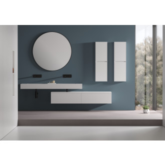 CERANO Koupelnové zrcadlo Vado, kovový rám černá matná 80 cm CER-NT8232B-80
