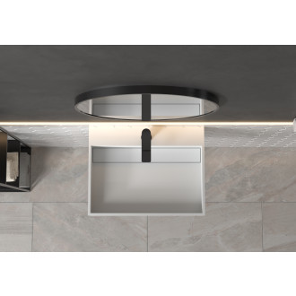CERANO Koupelnové zrcadlo Vado, kovový rám černá matná 80 cm CER-NT8232B-80