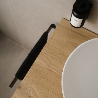 CERANO Nástěnný držák na ručníky Donatello černá matná CER-428956