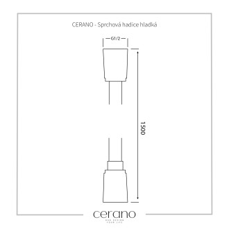 CERANO Sprchová hadice hladká černá matná 150 cm CER-8050BD5