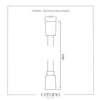 CERANO Sprchová hadice hladká černá matná 175 cm CER-8050BD6