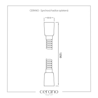 CERANO Sprchová hadice opletená chrom 125 cm CER-8060BD4