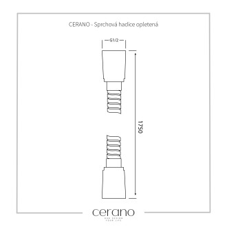CERANO Sprchová hadice opletená chrom 175 cm CER-8060BD6