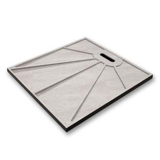 CERANO Sprchová vanička čtvercová Docia sifon+nerezový kryt černá matná 80x80cm CER-LMR88