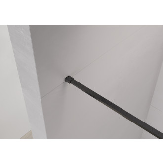 CERANO Sprchová zástěna Walk-in Moreli L/P černá matná, transp.sklo 90x200 cm CER-417608