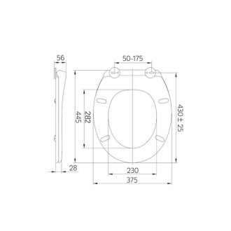 Mereo WC sedátko, duroplast, Soft - Close, celonerez. panty - Easy Lock, bílé CSS112S