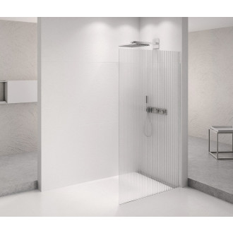 ARCHITEX CHROM sprchová zástěna 862mm, sklo Flute AXC90FL