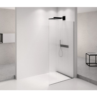 ARCHITEX BLACK MATT sprchová zástěna 1062mm, sklo Flute AXB110FL