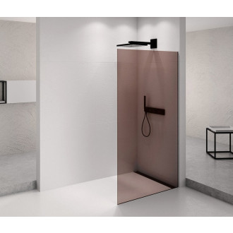 ARCHITEX BLACK MATT sprchová zástěna 1062mm, sklo Marron AXB110MR