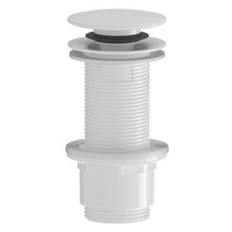 Umyvadlová výpust 5/4“, click-clack, velká zátka, 10-80mm, ABS/bílá CV1132W 59345