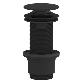 Umyvadlová výpust 5/4“, click-clack, velká zátka, 10-80mm, ABS/černá mat CV1132B 59347