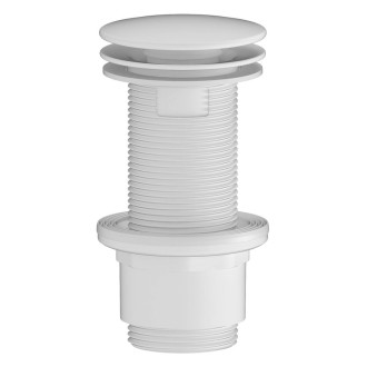Umyvadlová výpust 5/4“, neuzavíratelná, velká zátka, 10-80mm, ABS/bílá CV1232W 59352