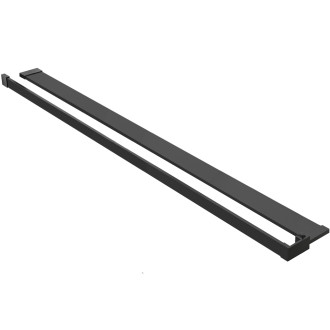 CERANO Sprchová zástěna Walk-in Onyx T L/P +držák černá mat, grafitové sklo 160x140