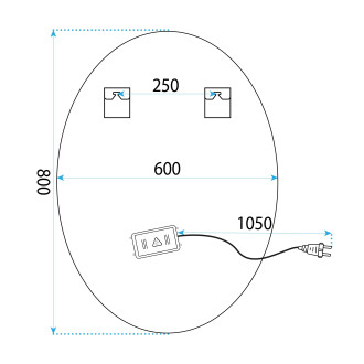 Rea Zrcadlo LED 80x60 YH-3352 HOM-01505