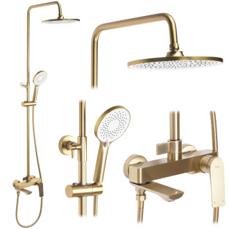 REA Avalon sprchový set, broušená zlatá REA-P2400