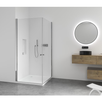 CERANO Sprchový kout Antelo Duo L/P chrom, transparent sklo 120x75 křídlový