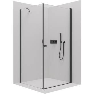CERANO Sprchový kout Antelo L/P černá mat, transparent sklo 110x90 křídlový