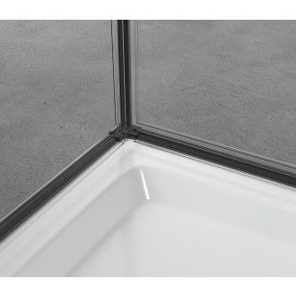 CERANO Sprchový kout Antelo L/P černá mat, transparent sklo 110x90 křídlový