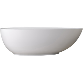 CERANO Volně stojící vana z litého mramoru Aura bílá matná 180x90 cm CER-VELA1050W