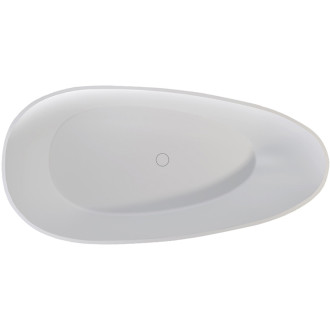 CERANO Volně stojící vana z litého mramoru Aura bílá matná 180x90 cm CER-VELA1050W