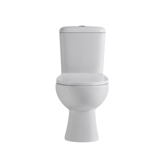 CERANO WC kombi Favo, Rimless + sedátko spodní odpad bílá lesklá 37,5x63 cm CER-428437