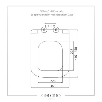 CERANO WC sedátko se zpomalovacím mechanismem Casa černá matná CER-403443