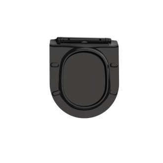 CERANO WC sedátko se zpomal.mech.Sedile slim černá lesklá 36,4x4,9x42,7 cm CER-414767