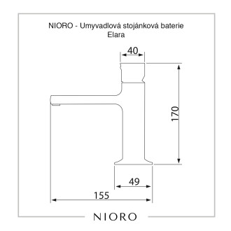 CERANO Umyvadlová stojánková baterie Elara nízká chrom CER-423523