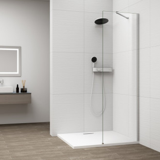 ESCA CHROME jednodílná sprchová zástěna k instalaci ke stěně, sklo čiré, 300 mm ES1030-01