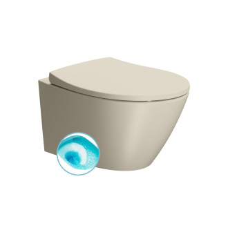 MODO závěsná WC mísa, Swirlflush, 37x52cm, creta dual-mat