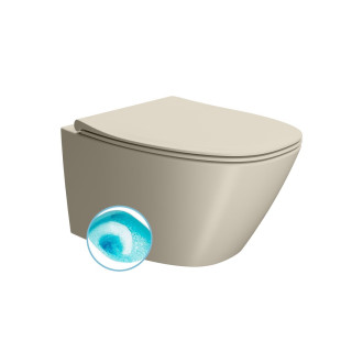 MODO závěsná WC mísa, Swirlflush, 37x54cm, creta dual-mat