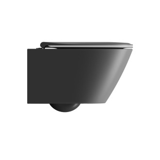 MODO závěsná WC mísa, Swirlflush, 37x54cm, černá dual-mat