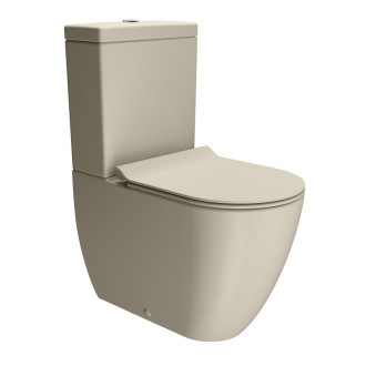 PURA WC mísa kombi spodní/zadní odpad, Swirlflush, 36x63cm, creta dual-mat