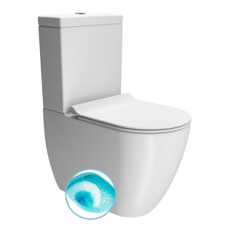 PURA WC kombi, Swirlflush, spodní/zadní odpad, bílá dual-mat 59732