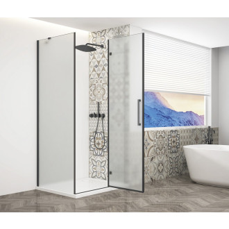 TRINITY BLACK obdélníkový sprchový kout 1100x1200mm, matné sklo, pravé GT5612-11MR-B