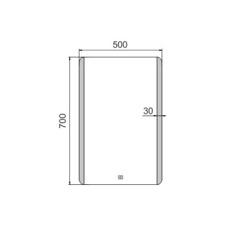 Nimco ZP 17001 LED zrcadlo 500x700