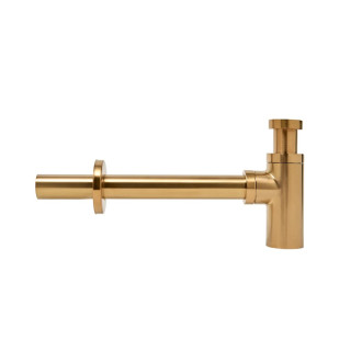 ALCA  A400-G-B Sifon umyvadlový DN32 DESIGN, GOLD-kartáčovaný mat
