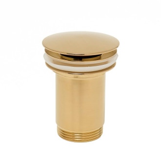 ALCA  A392-G-B Výpust umyvadlová CLICK/CLACK 5/4" s přepadem , GOLD-kartáčovaný mat