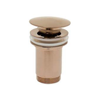 ALCA  A392-RG-B Výpust umyvadlová CLICK/CLACK 5/4" s přepadem, RED GOLD-kartáčovaný mat