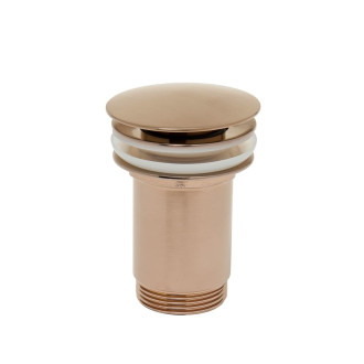 ALCA  A392-RG-B Výpust umyvadlová CLICK/CLACK 5/4" s přepadem, RED GOLD-kartáčovaný mat