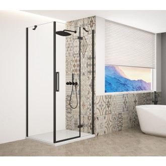 TRINITY BLACK obdélníkový sprchový kout 800x900mm, čiré sklo, pravé GT5690-80CR-B